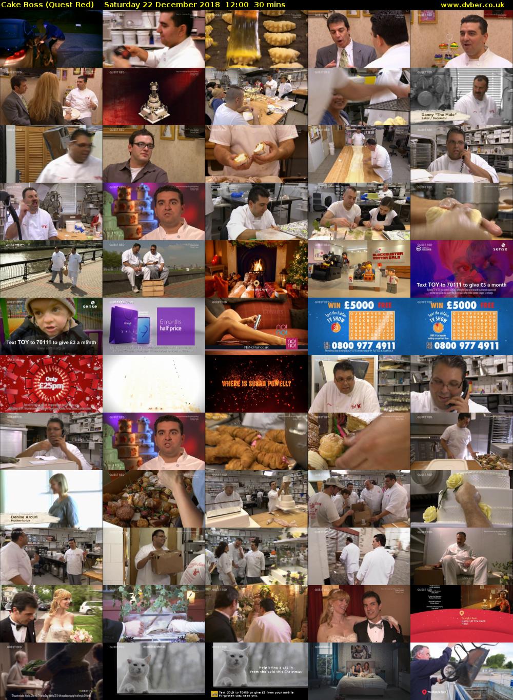 Cake Boss (Quest Red) Saturday 22 December 2018 12:00 - 12:30