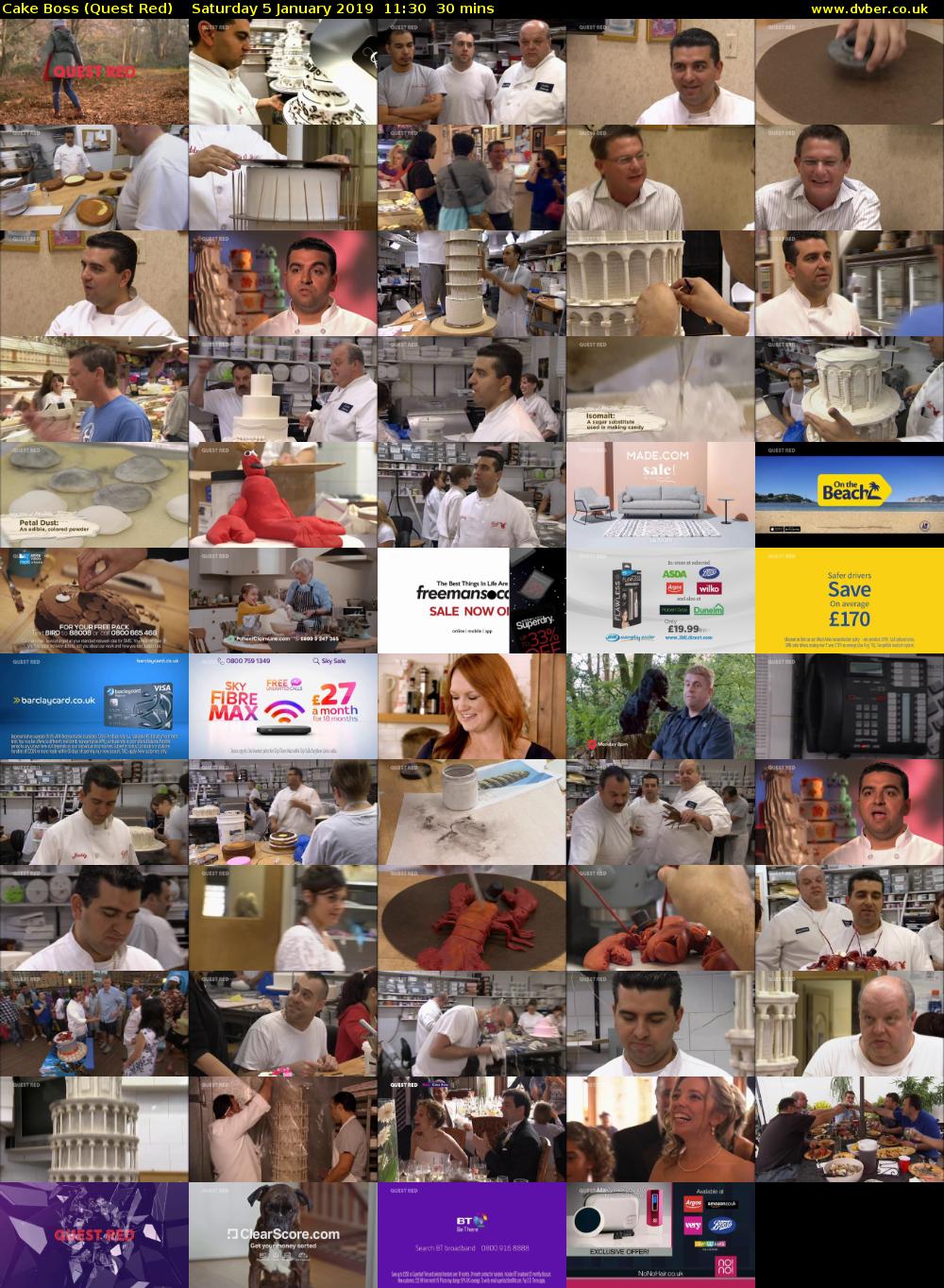 Cake Boss (Quest Red) Saturday 5 January 2019 11:30 - 12:00