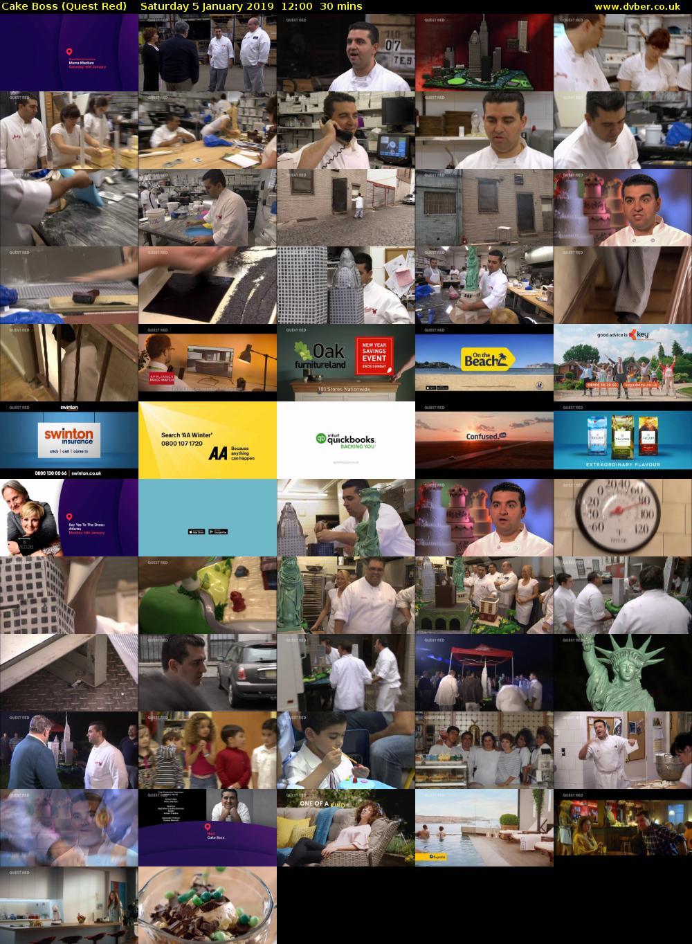 Cake Boss (Quest Red) Saturday 5 January 2019 12:00 - 12:30