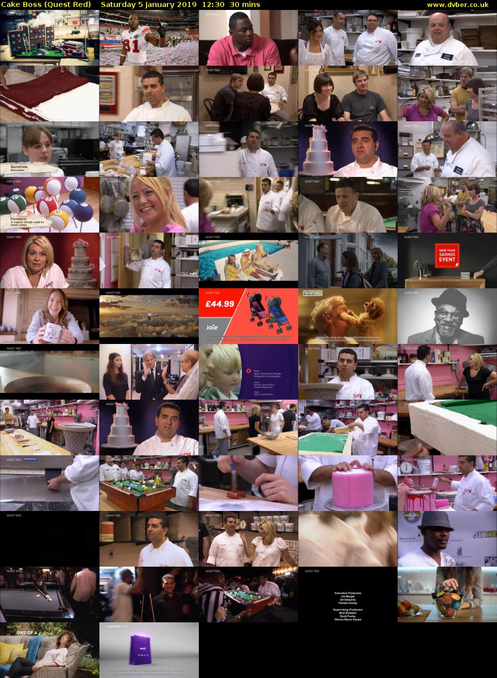 Cake Boss (Quest Red) Saturday 5 January 2019 12:30 - 13:00
