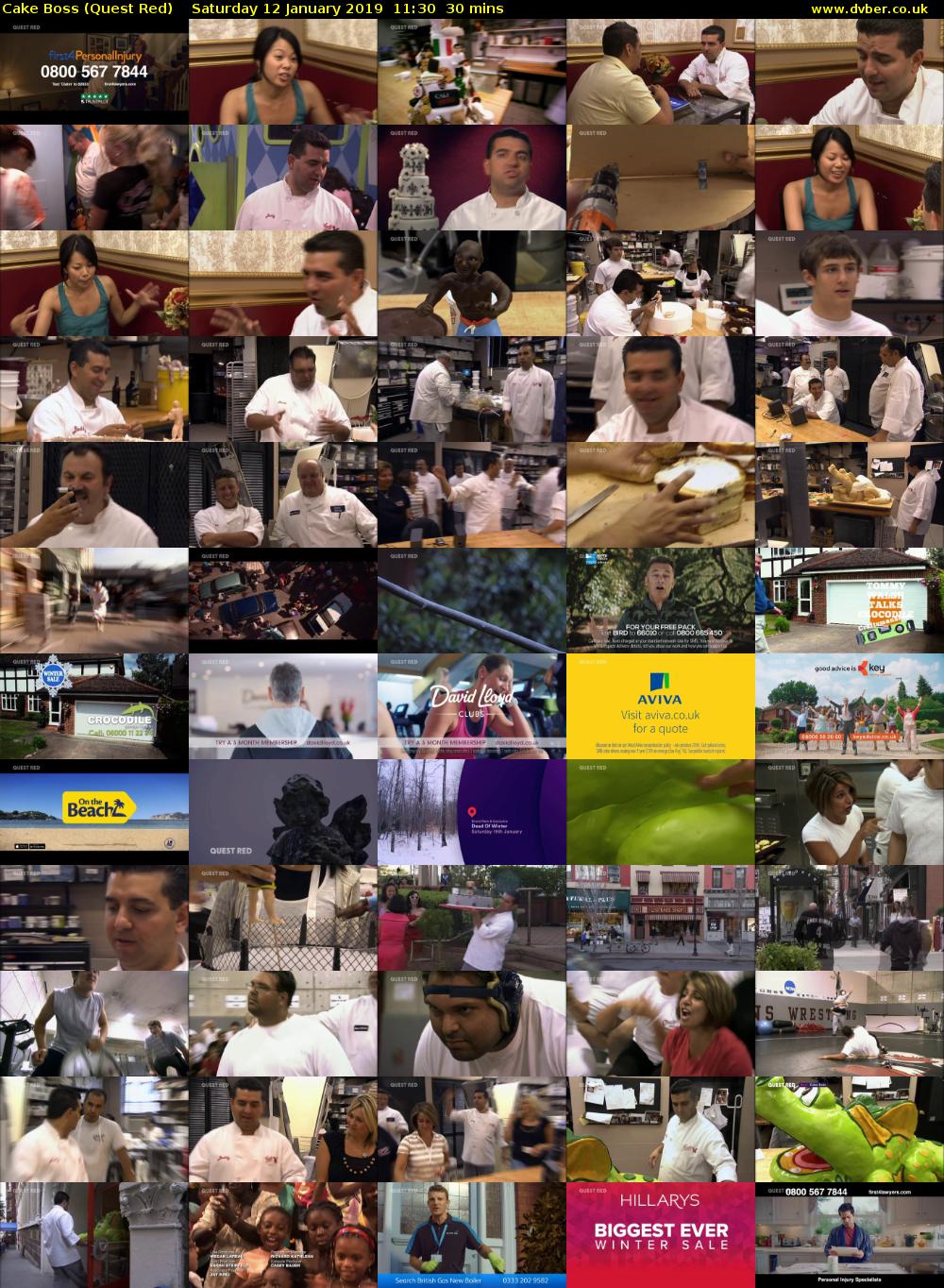 Cake Boss (Quest Red) Saturday 12 January 2019 11:30 - 12:00