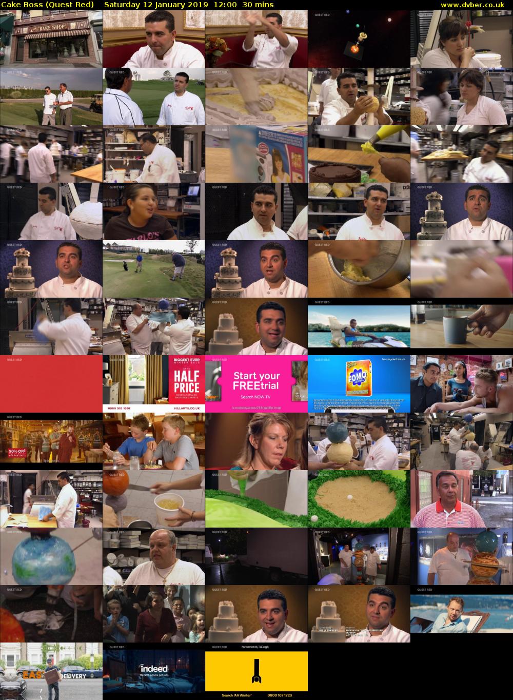 Cake Boss (Quest Red) Saturday 12 January 2019 12:00 - 12:30