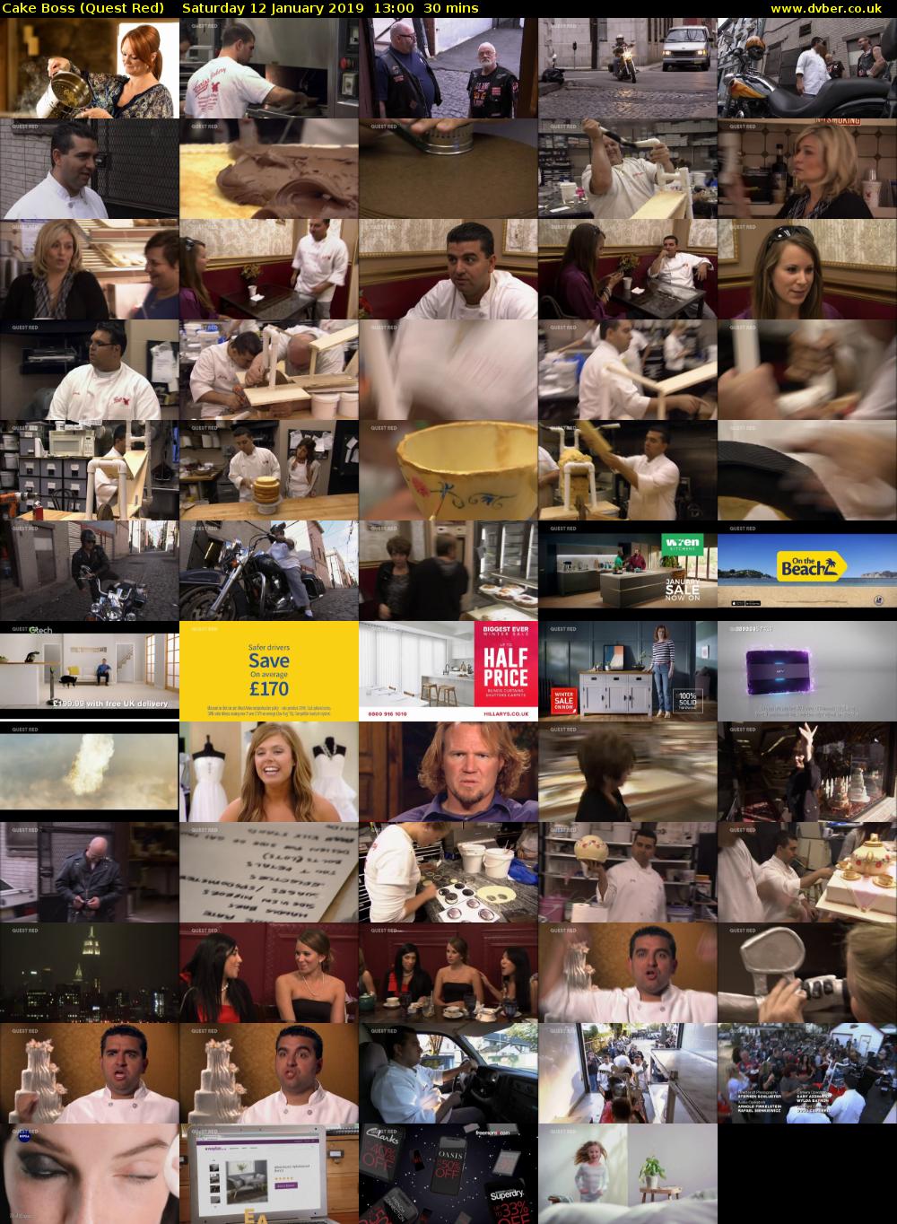 Cake Boss (Quest Red) Saturday 12 January 2019 13:00 - 13:30