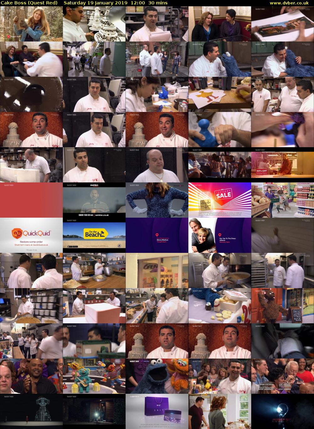 Cake Boss (Quest Red) Saturday 19 January 2019 12:00 - 12:30