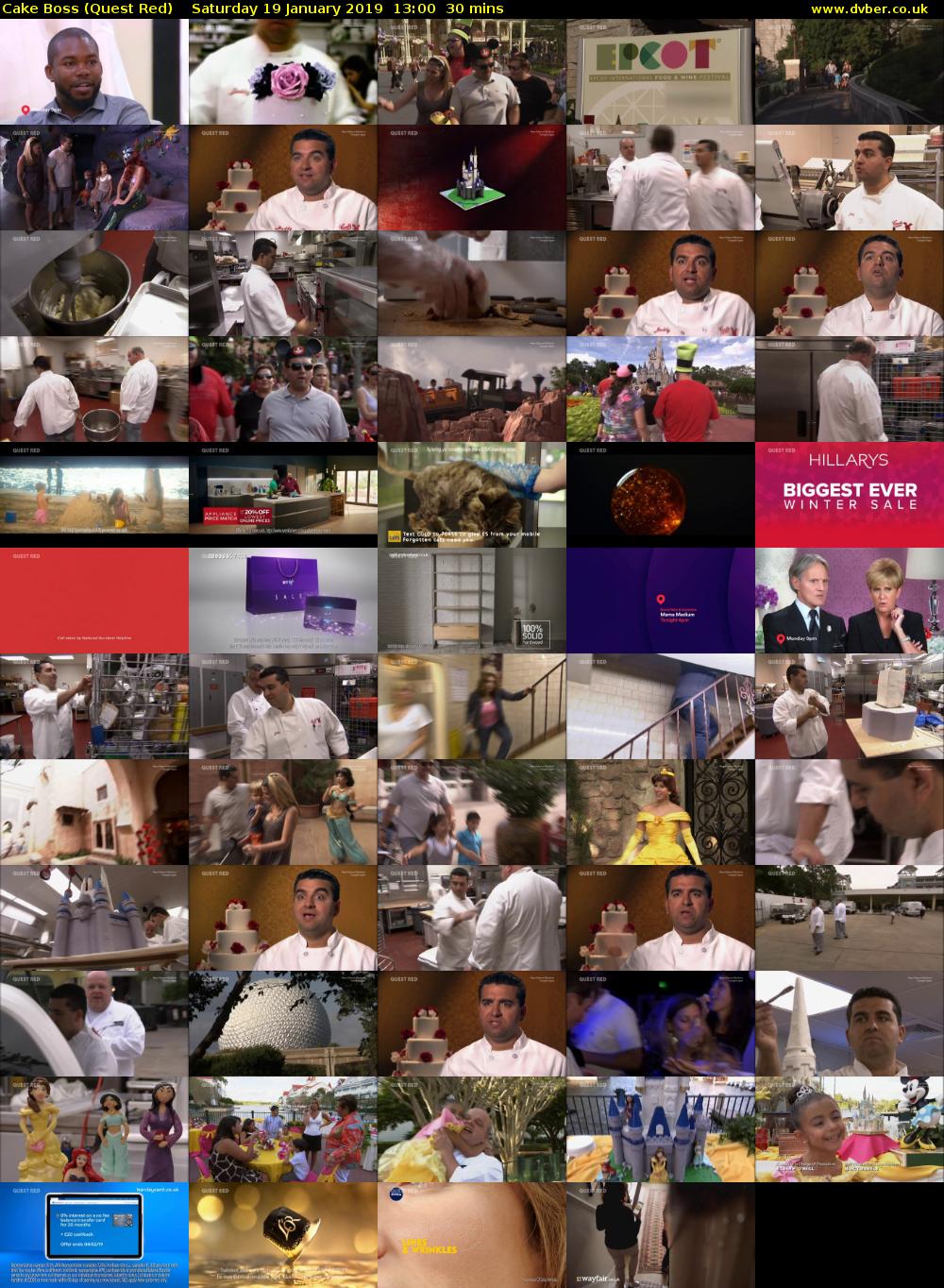 Cake Boss (Quest Red) Saturday 19 January 2019 13:00 - 13:30
