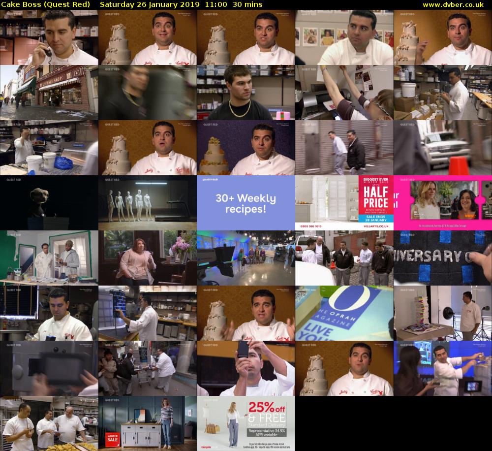 Cake Boss (Quest Red) Saturday 26 January 2019 11:00 - 11:30