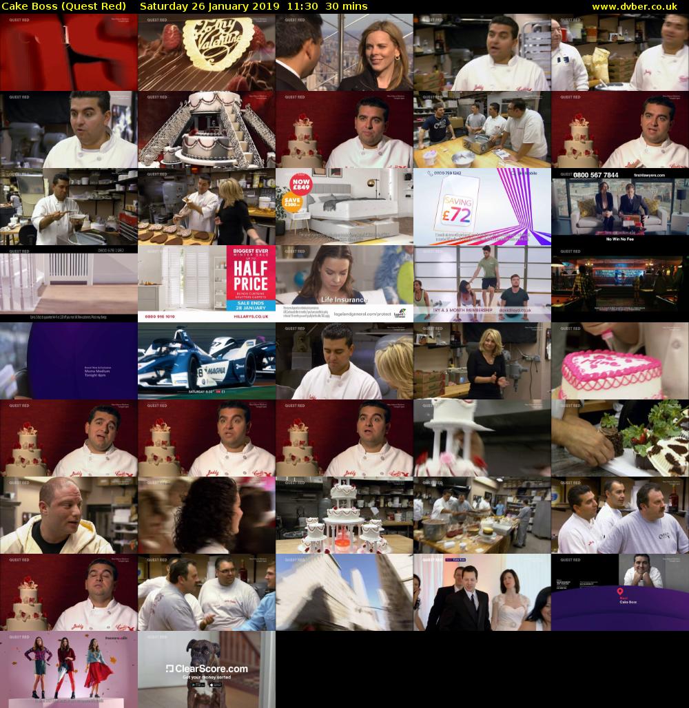 Cake Boss (Quest Red) Saturday 26 January 2019 11:30 - 12:00
