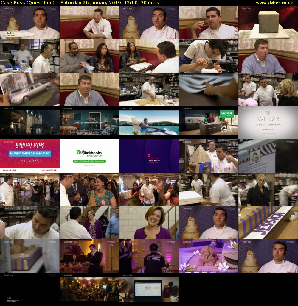 Cake Boss (Quest Red) Saturday 26 January 2019 12:00 - 12:30