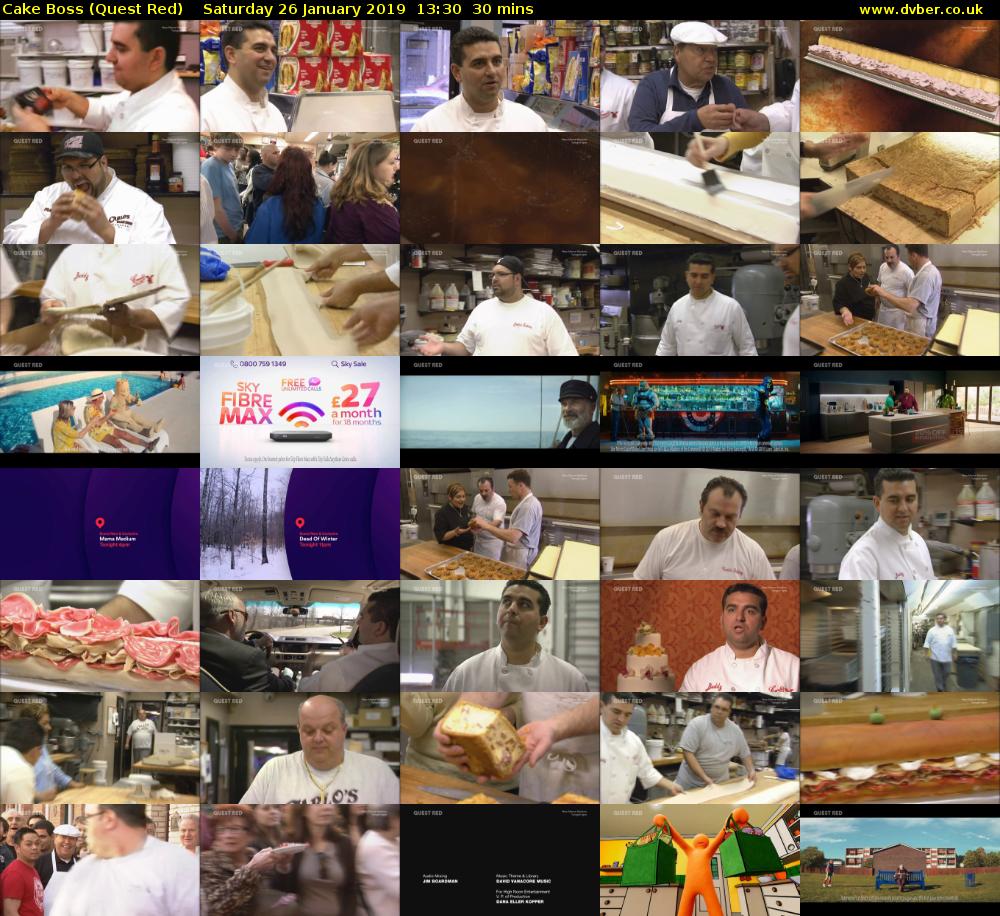 Cake Boss (Quest Red) Saturday 26 January 2019 13:30 - 14:00