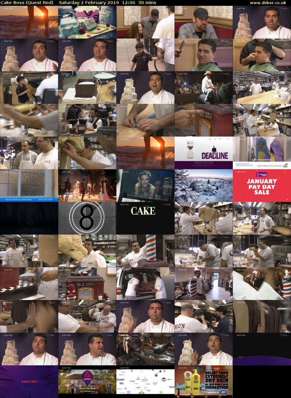 Cake Boss (Quest Red) Saturday 2 February 2019 12:00 - 12:30