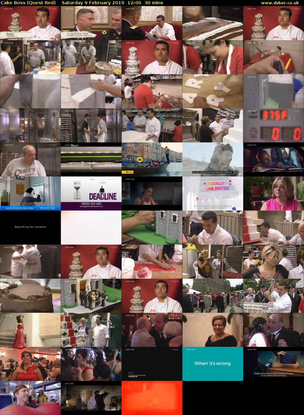 Cake Boss (Quest Red) Saturday 9 February 2019 12:00 - 12:30