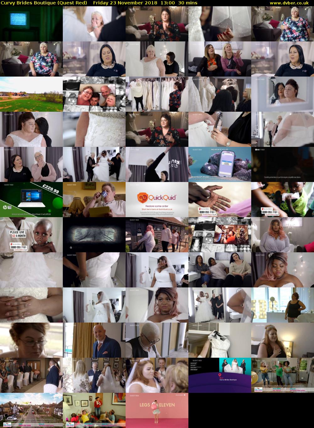 Curvy Brides Boutique (Quest Red) Friday 23 November 2018 13:00 - 13:30