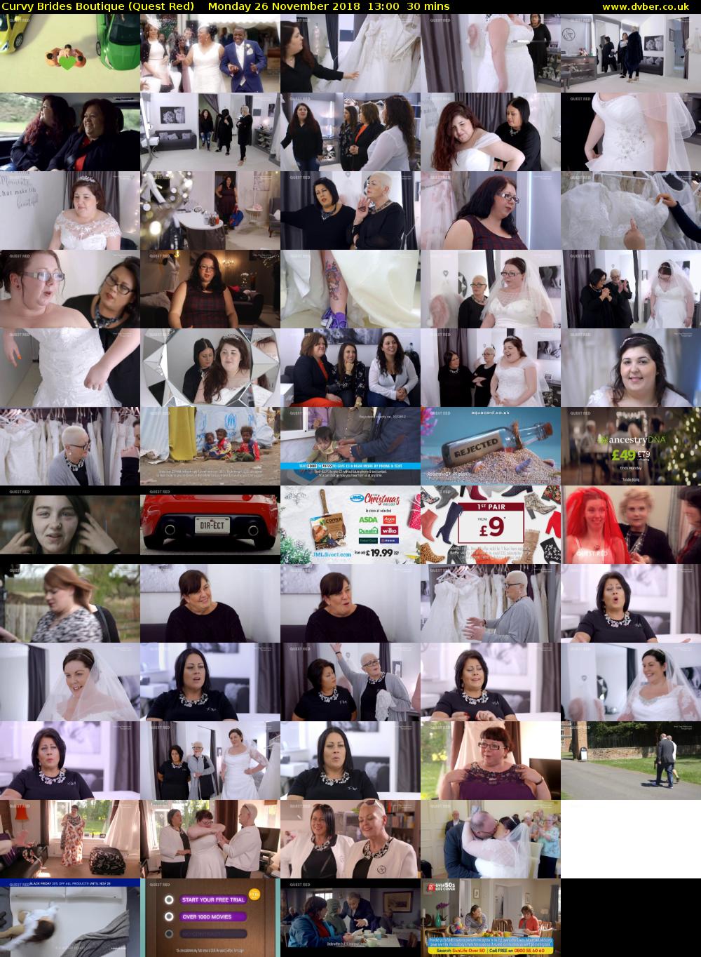 Curvy Brides Boutique (Quest Red) Monday 26 November 2018 13:00 - 13:30