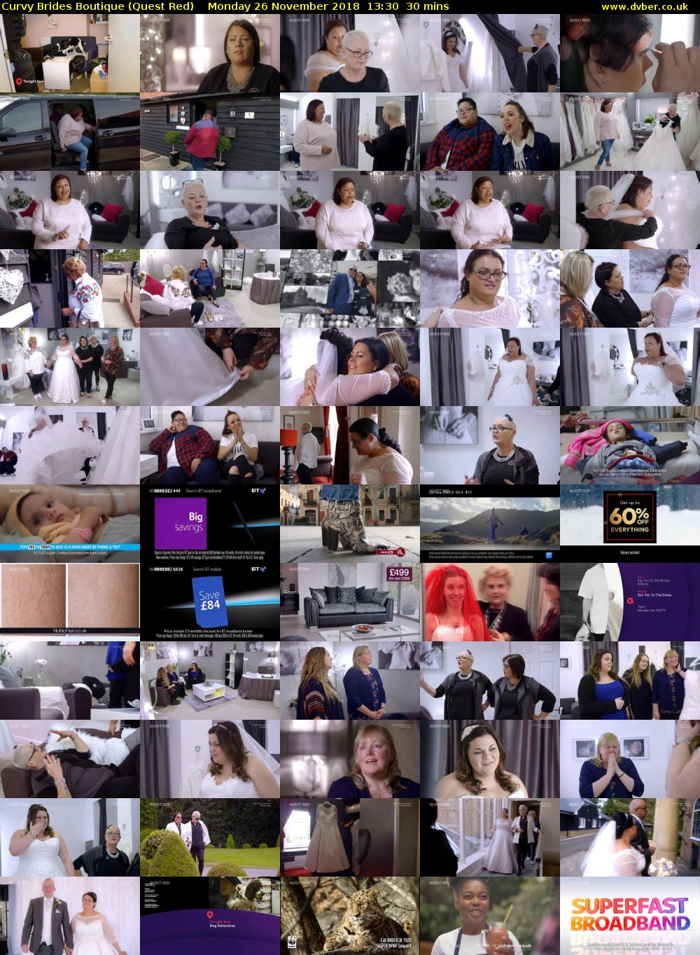 Curvy Brides Boutique (Quest Red) Monday 26 November 2018 13:30 - 14:00