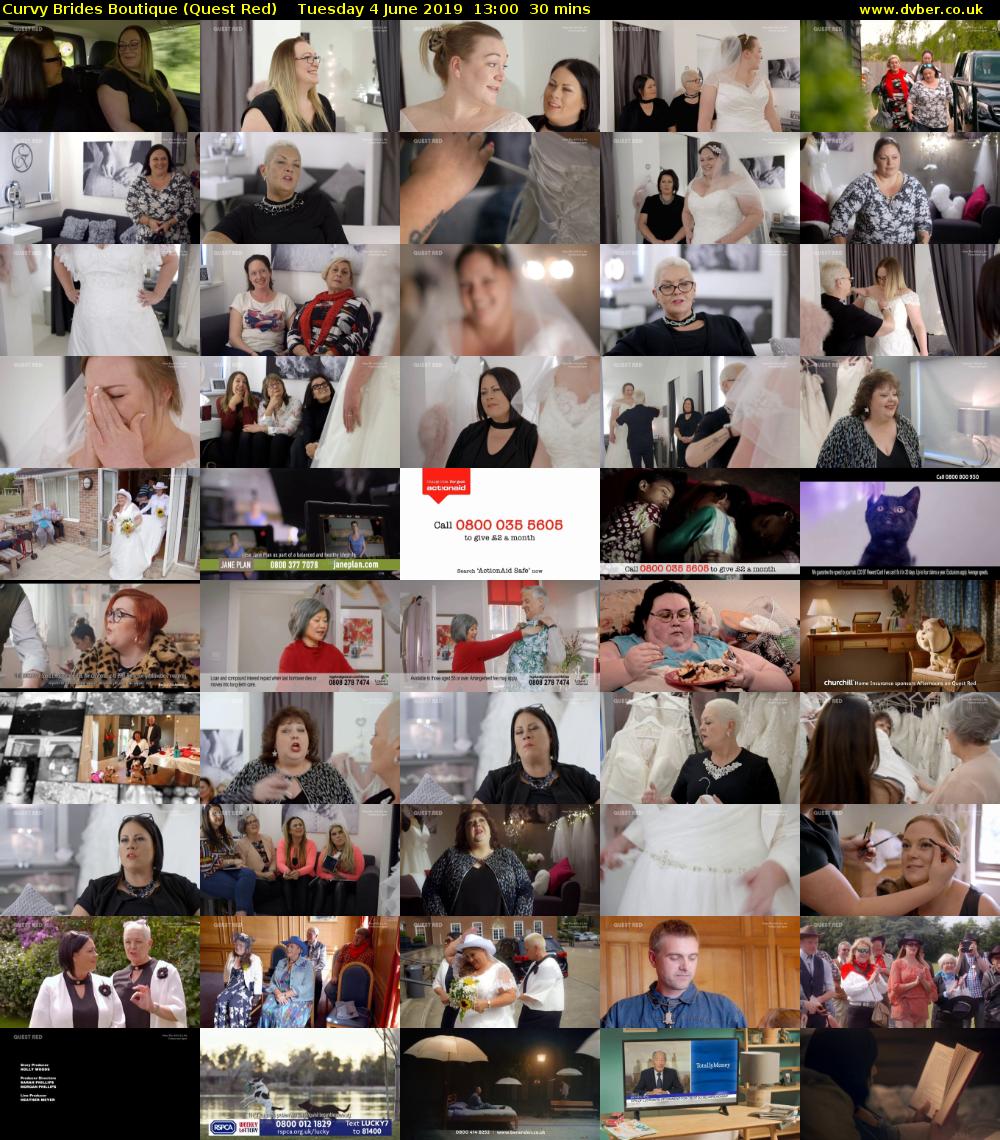 Curvy Brides Boutique (Quest Red) Tuesday 4 June 2019 13:00 - 13:30