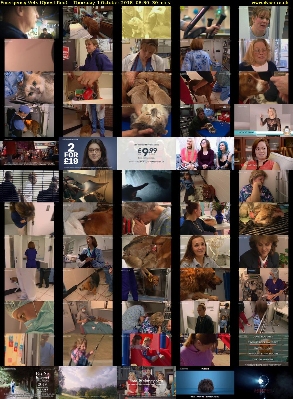 Emergency Vets (Quest Red) Thursday 4 October 2018 08:30 - 09:00