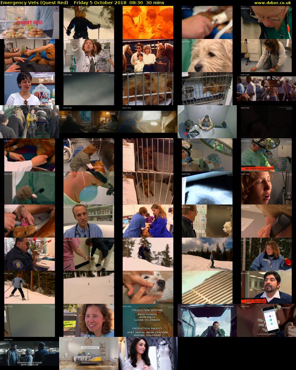 Emergency Vets (Quest Red) Friday 5 October 2018 08:30 - 09:00