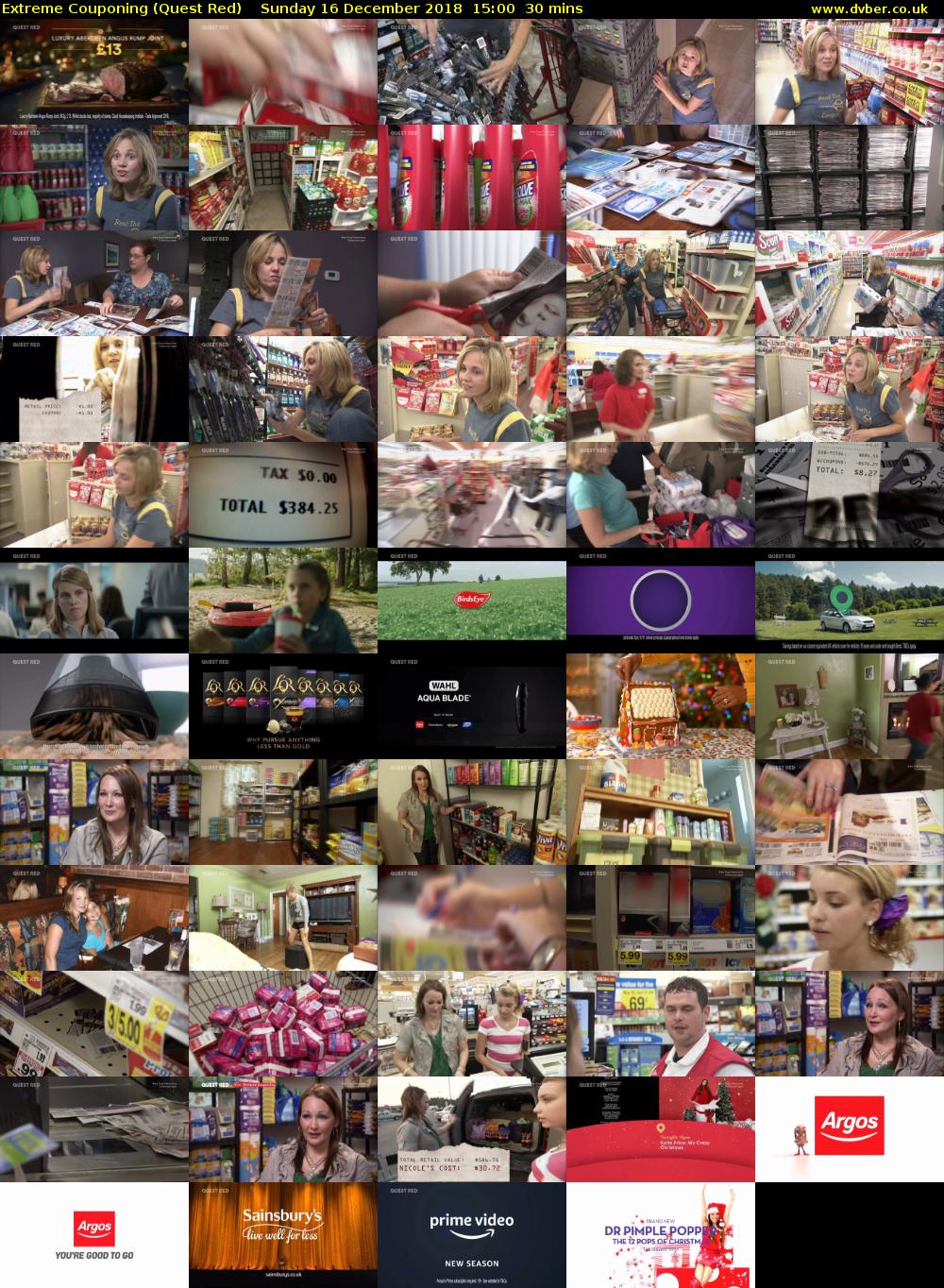 Extreme Couponing (Quest Red) Sunday 16 December 2018 15:00 - 15:30