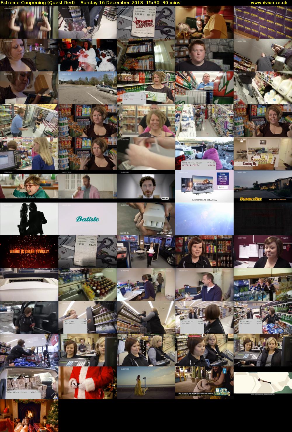 Extreme Couponing (Quest Red) Sunday 16 December 2018 15:30 - 16:00