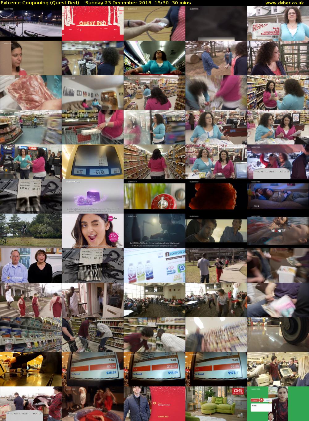 Extreme Couponing (Quest Red) Sunday 23 December 2018 15:30 - 16:00