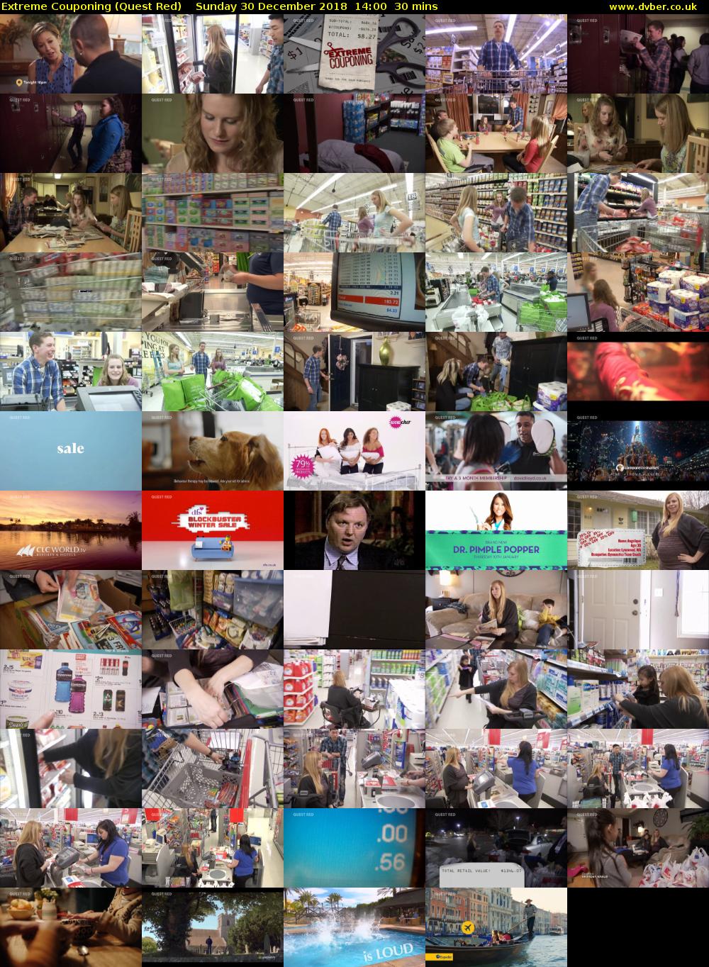 Extreme Couponing (Quest Red) Sunday 30 December 2018 14:00 - 14:30