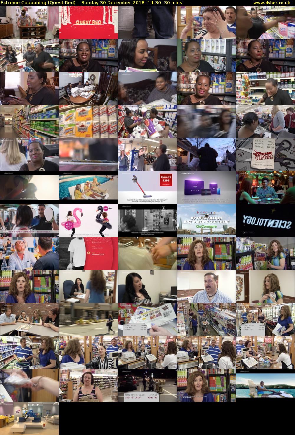 Extreme Couponing (Quest Red) Sunday 30 December 2018 14:30 - 15:00