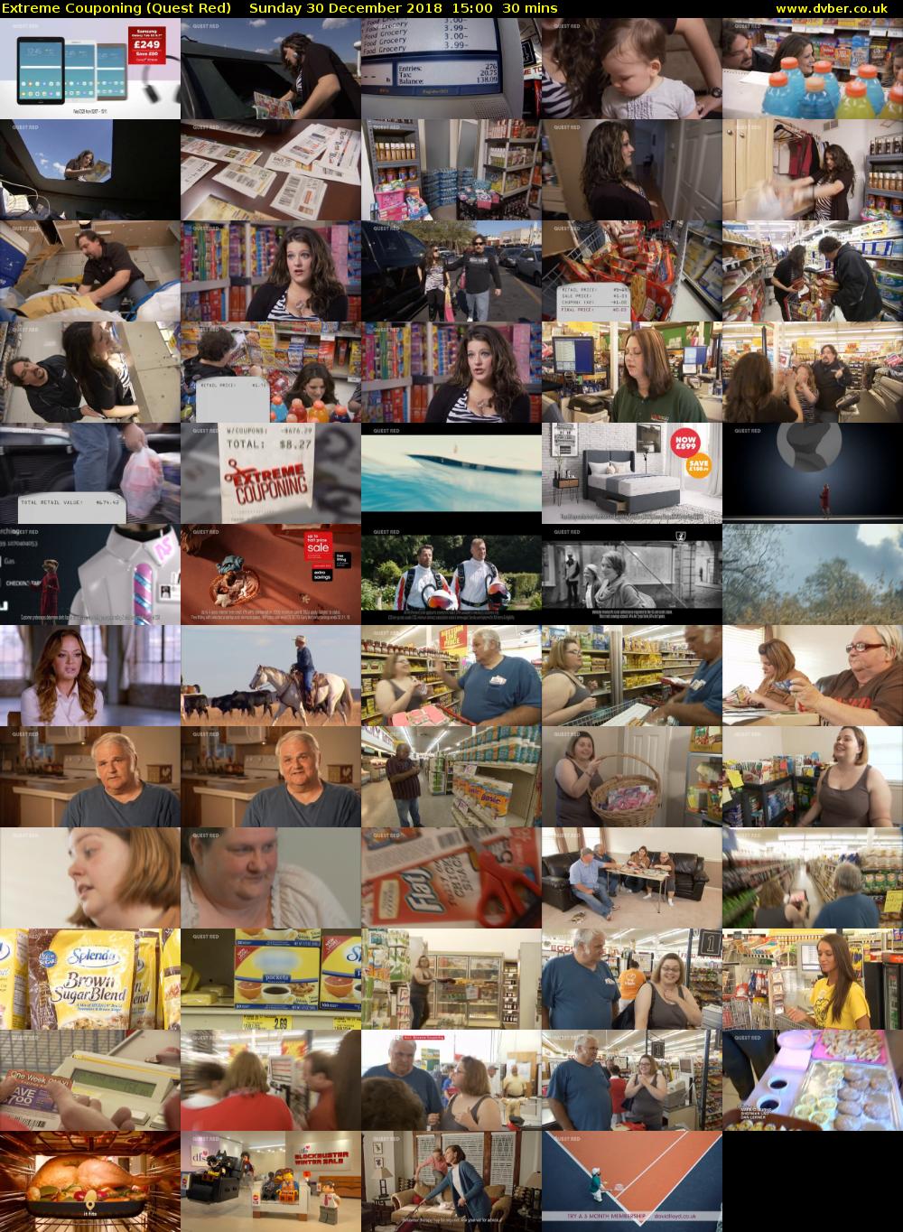 Extreme Couponing (Quest Red) Sunday 30 December 2018 15:00 - 15:30