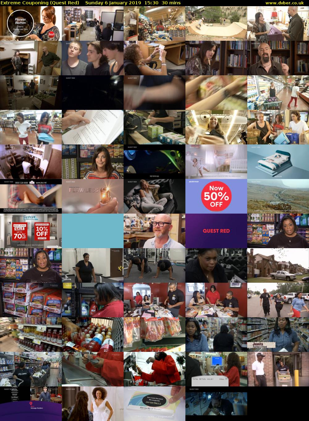 Extreme Couponing (Quest Red) Sunday 6 January 2019 15:30 - 16:00