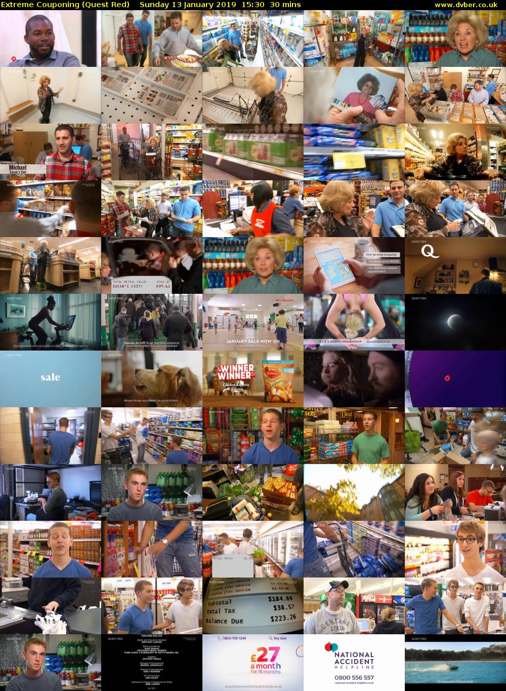 Extreme Couponing (Quest Red) Sunday 13 January 2019 15:30 - 16:00