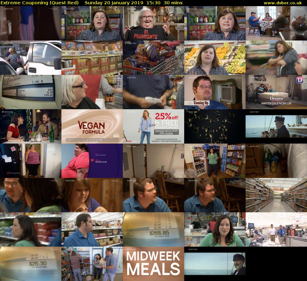 Extreme Couponing (Quest Red) Sunday 20 January 2019 15:30 - 16:00