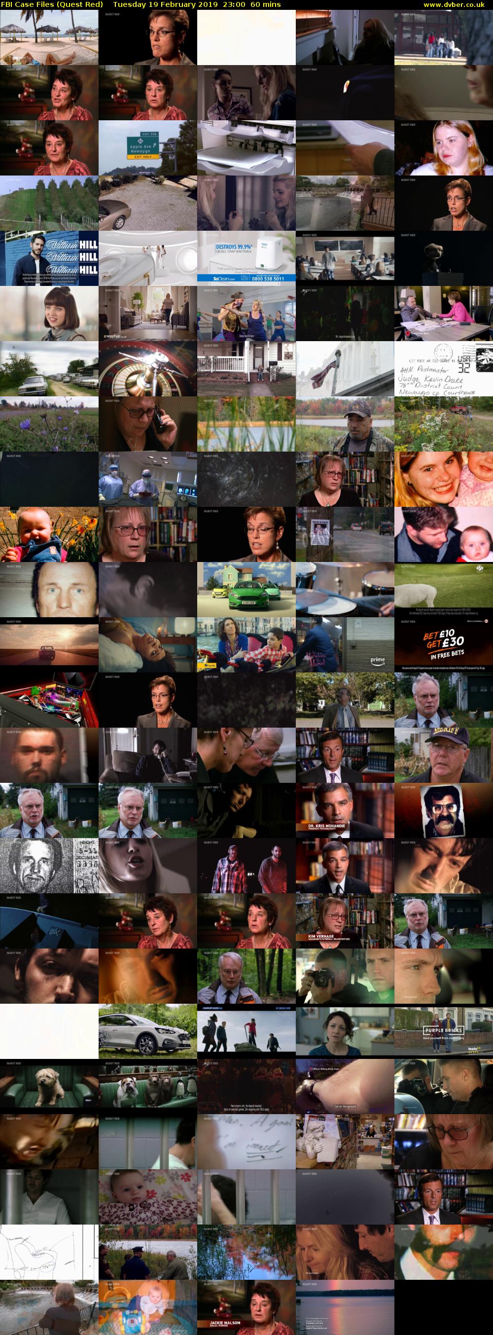 FBI Case Files (Quest Red) Tuesday 19 February 2019 23:00 - 00:00
