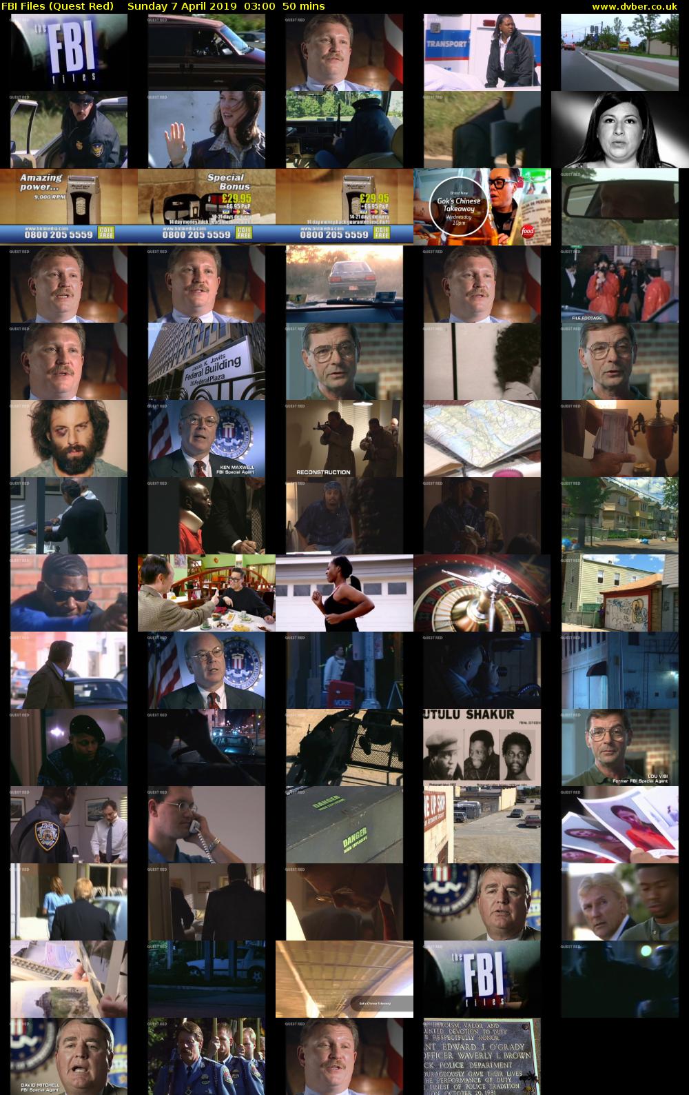 FBI Files (Quest Red) Sunday 7 April 2019 03:00 - 03:50