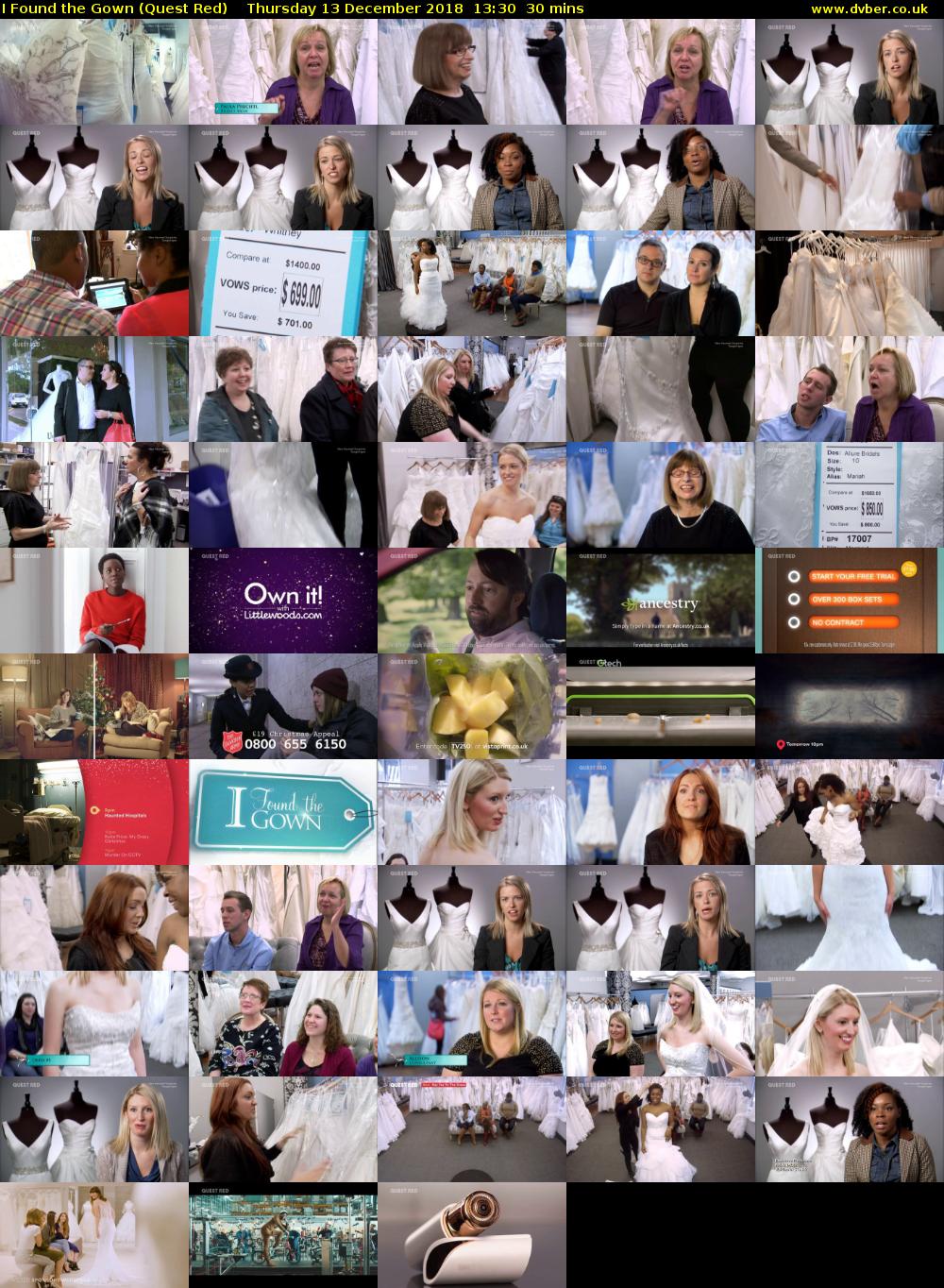 I Found the Gown (Quest Red) Thursday 13 December 2018 13:30 - 14:00