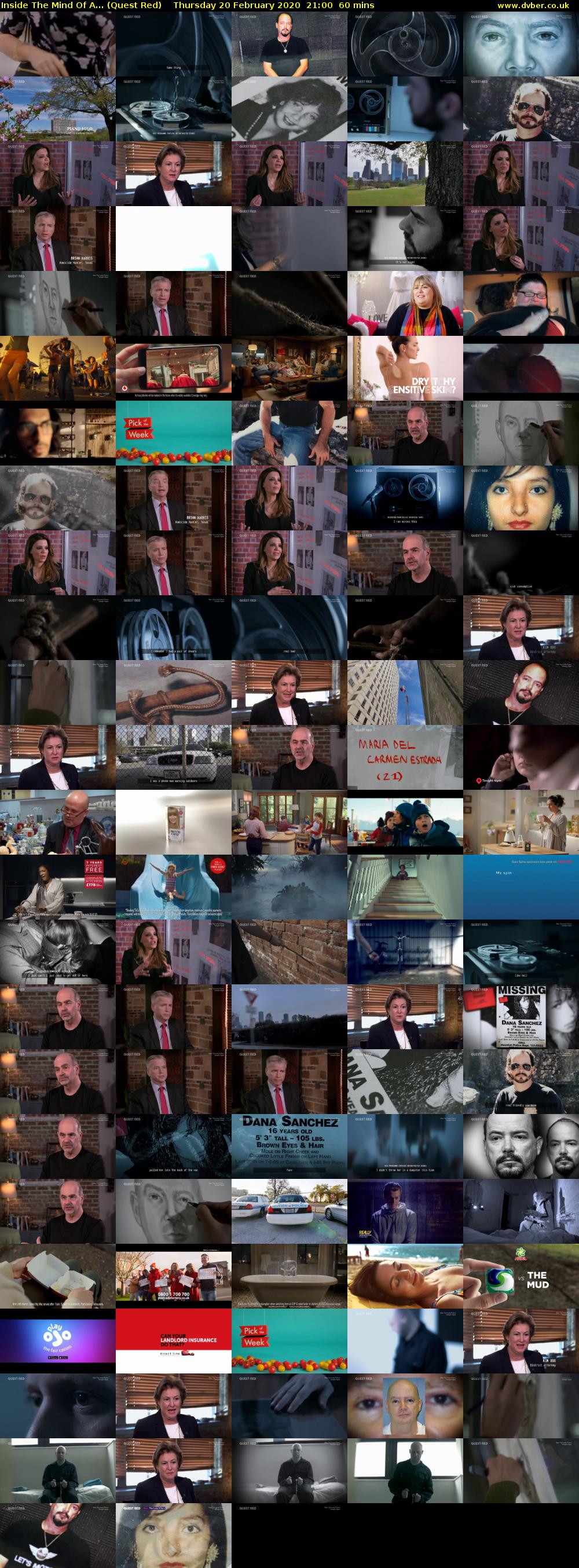 Inside The Mind Of A... (Quest Red) Thursday 20 February 2020 21:00 - 22:00