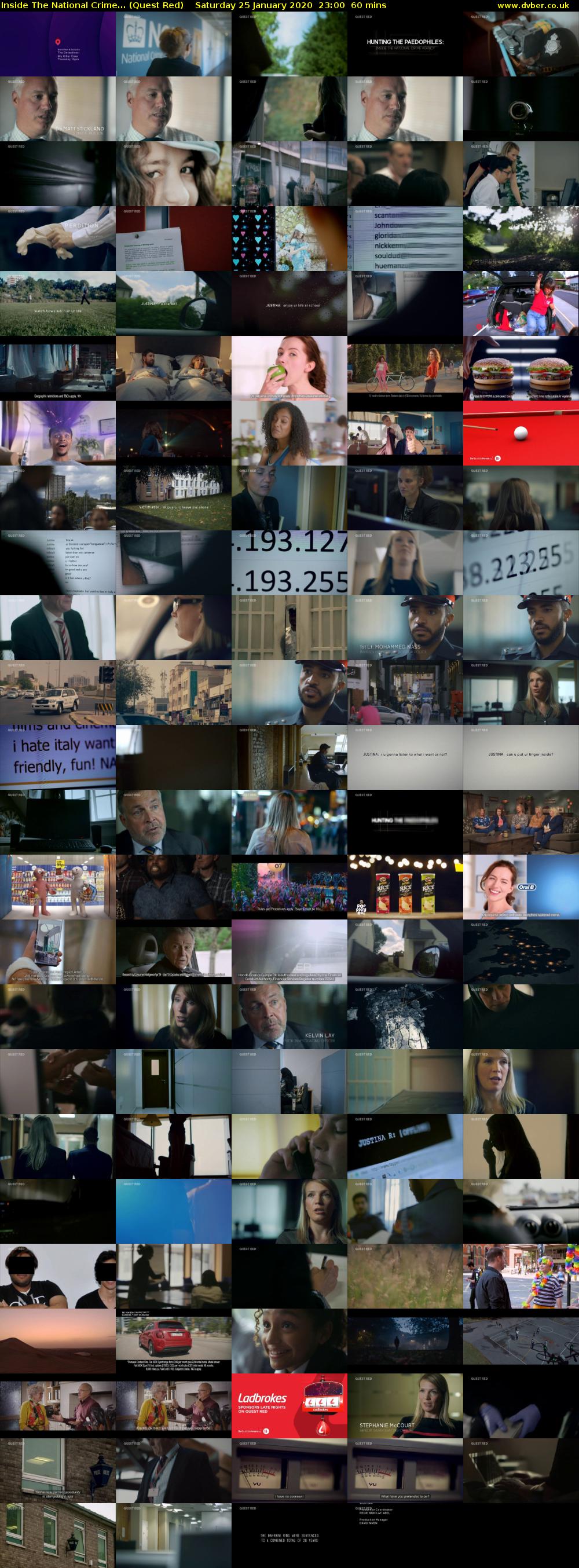 Inside The National Crime... (Quest Red) Saturday 25 January 2020 23:00 - 00:00