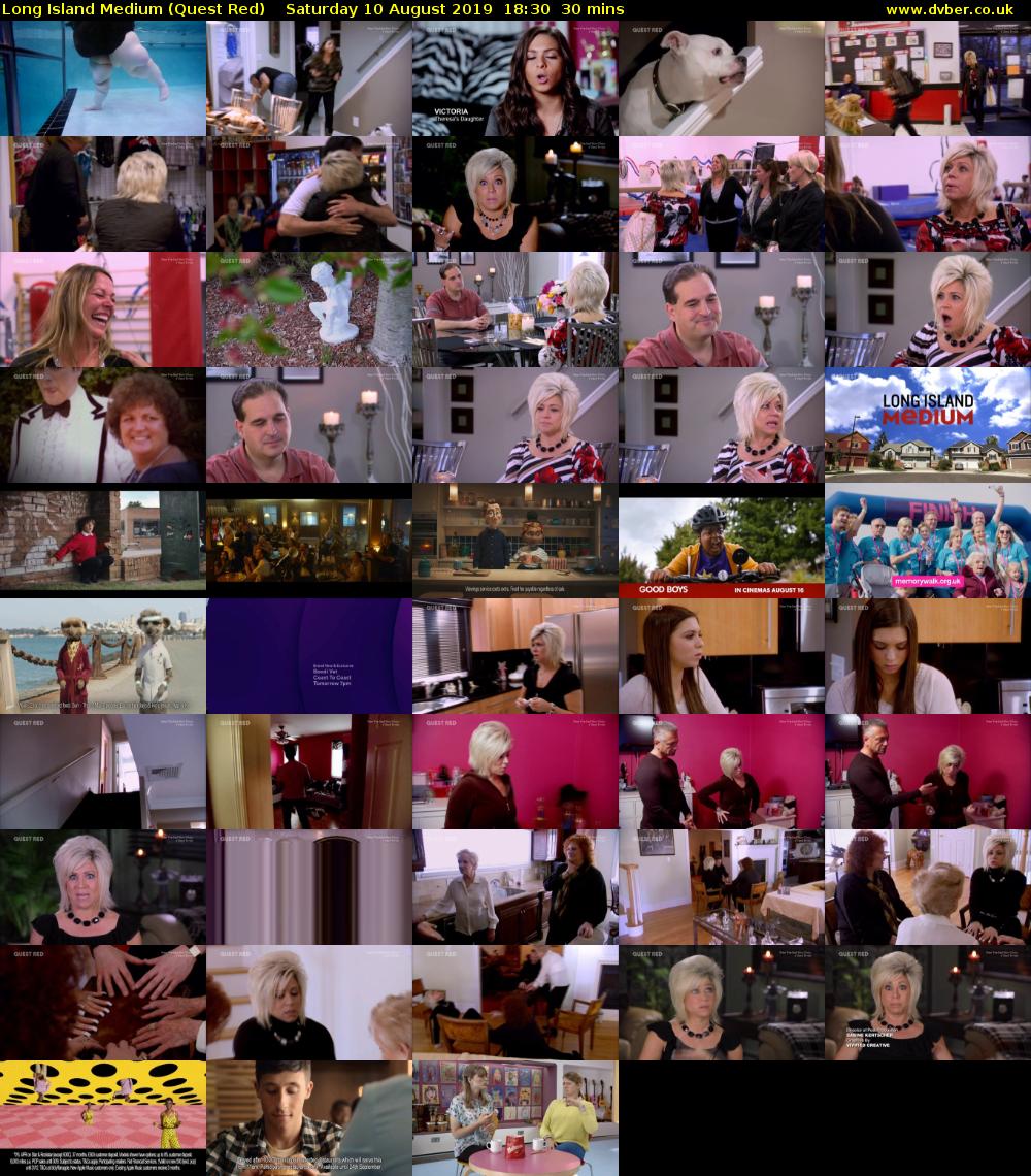 Long Island Medium (Quest Red) Saturday 10 August 2019 18:30 - 19:00