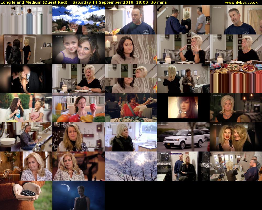 Long Island Medium (Quest Red) Saturday 14 September 2019 19:00 - 19:30