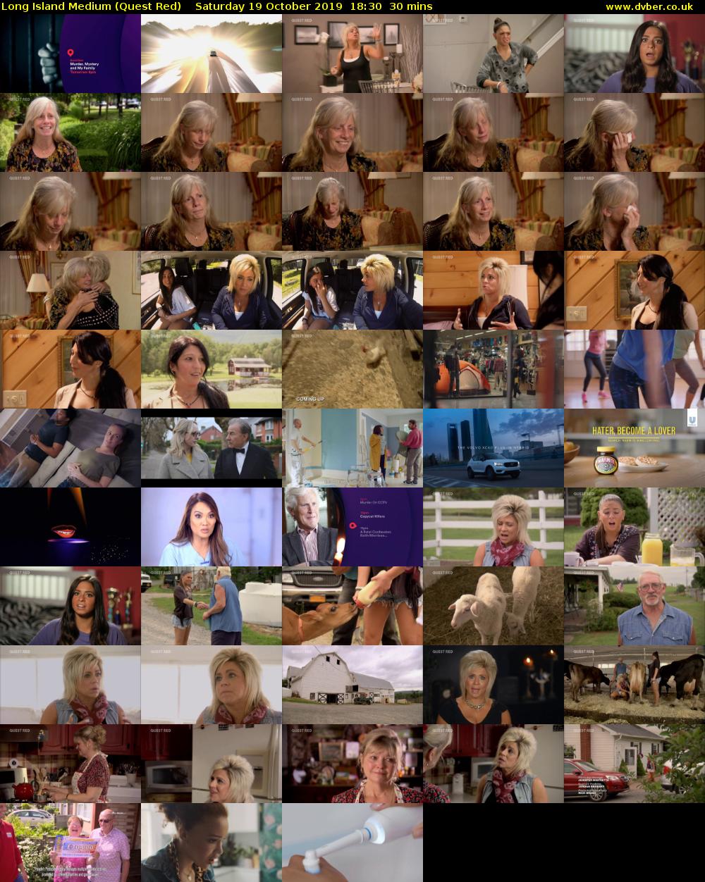 Long Island Medium (Quest Red) Saturday 19 October 2019 18:30 - 19:00