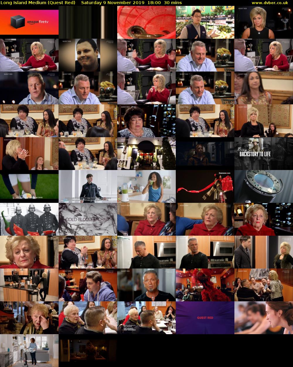 Long Island Medium (Quest Red) Saturday 9 November 2019 18:00 - 18:30