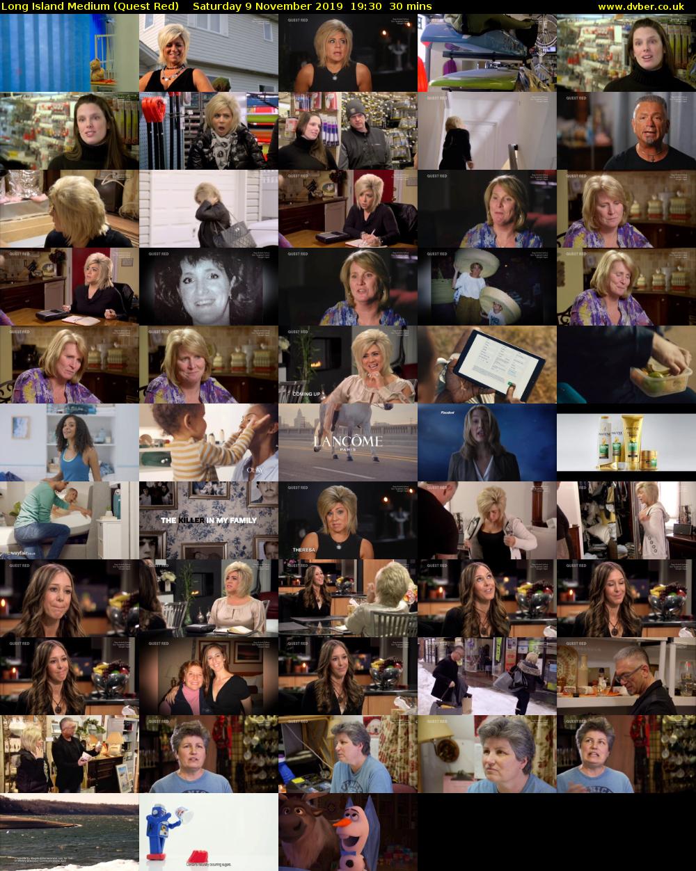 Long Island Medium (Quest Red) Saturday 9 November 2019 19:30 - 20:00