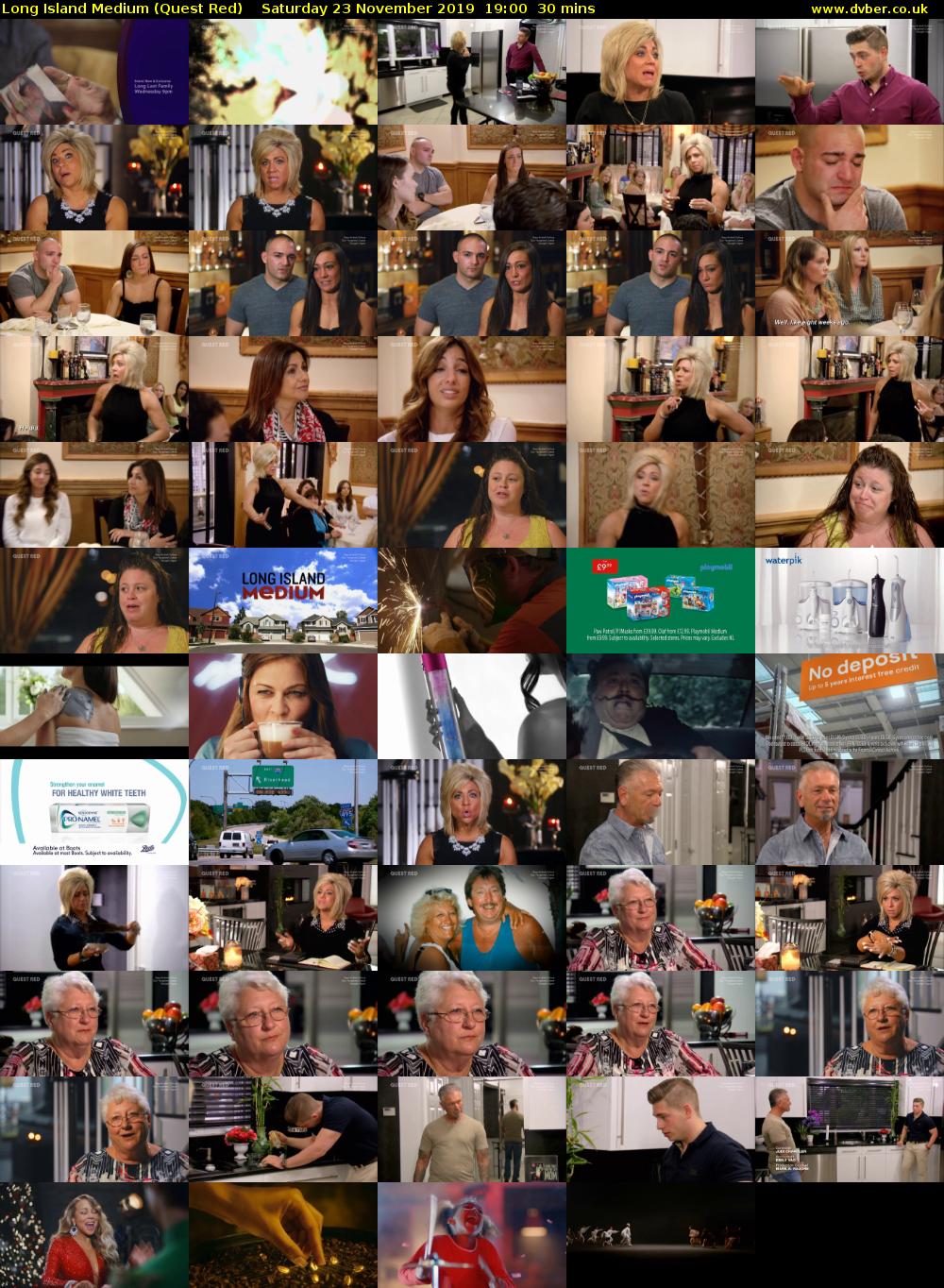 Long Island Medium (Quest Red) Saturday 23 November 2019 19:00 - 19:30