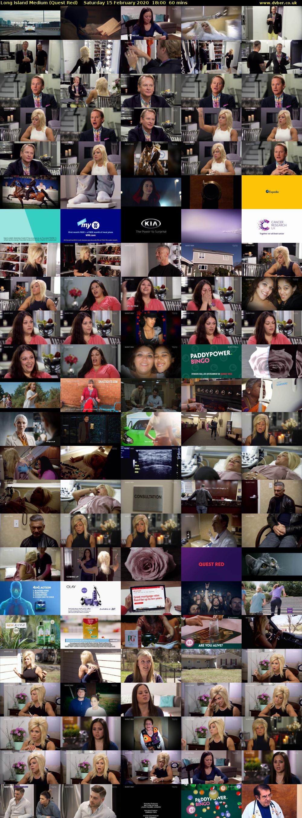 Long Island Medium (Quest Red) Saturday 15 February 2020 18:00 - 19:00