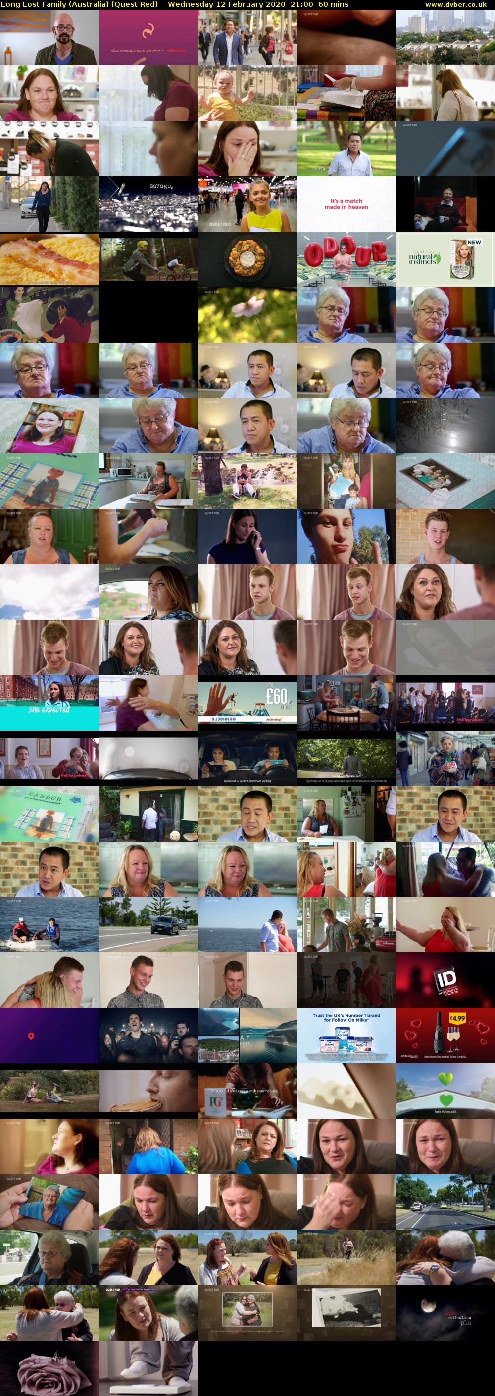 Long Lost Family (Australia) (Quest Red) Wednesday 12 February 2020 21:00 - 22:00