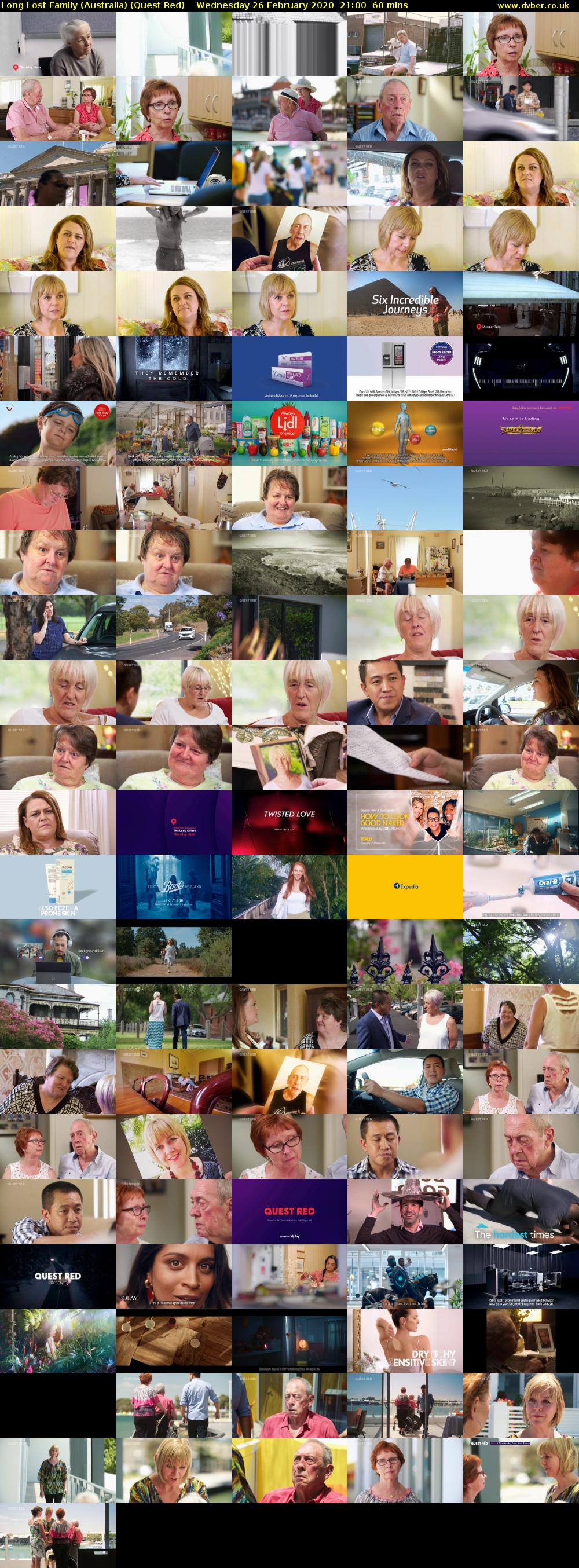Long Lost Family (Australia) (Quest Red) Wednesday 26 February 2020 21:00 - 22:00