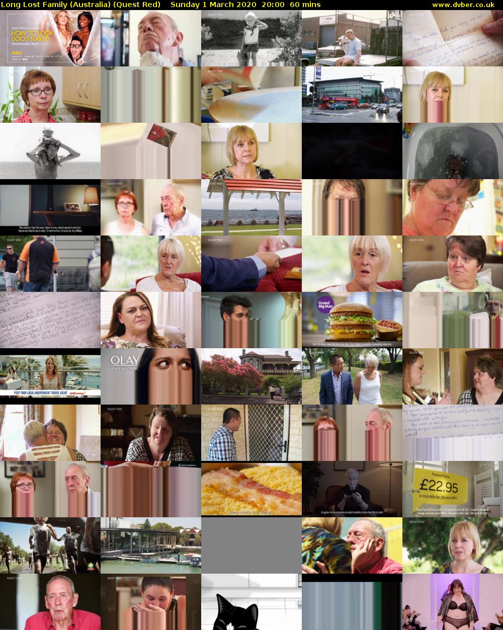 Long Lost Family (Australia) (Quest Red) Sunday 1 March 2020 20:00 - 21:00