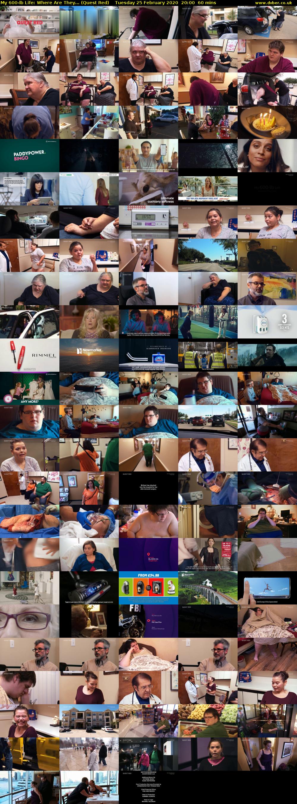 My 600-lb Life: Where Are They... (Quest Red) Tuesday 25 February 2020 20:00 - 21:00