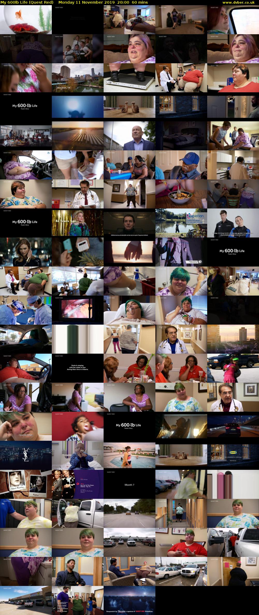 My 600lb Life (Quest Red) Monday 11 November 2019 20:00 - 21:00