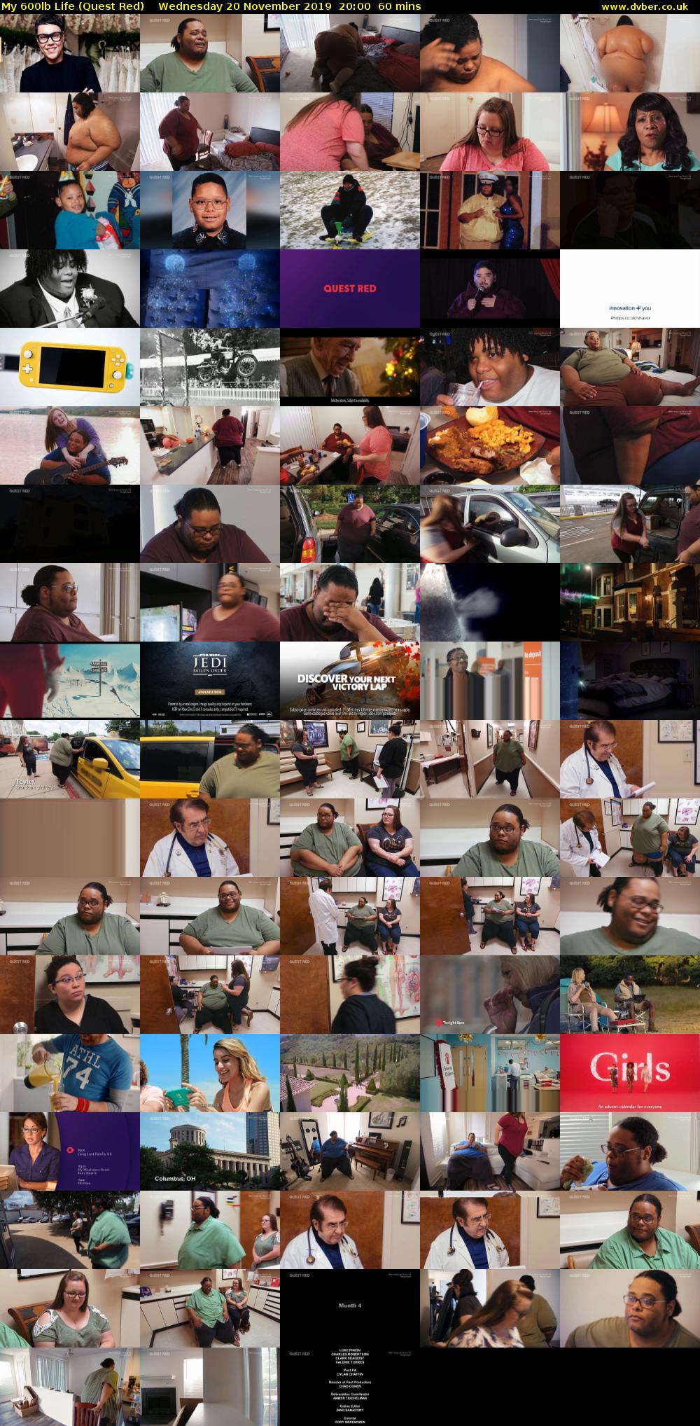 My 600lb Life (Quest Red) Wednesday 20 November 2019 20:00 - 21:00
