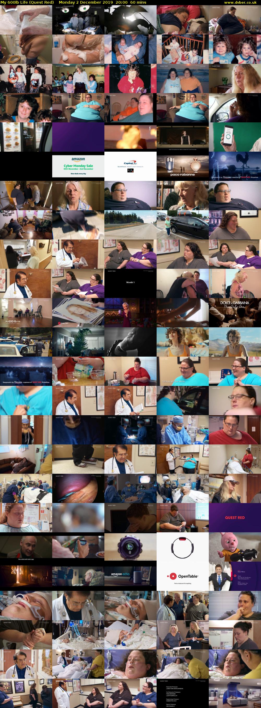 My 600lb Life (Quest Red) Monday 2 December 2019 20:00 - 21:00