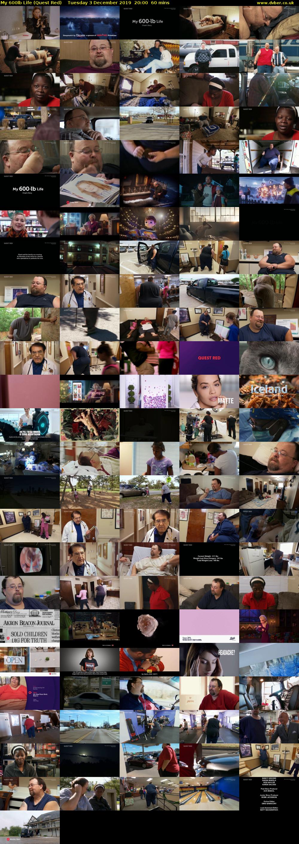 My 600lb Life (Quest Red) Tuesday 3 December 2019 20:00 - 21:00
